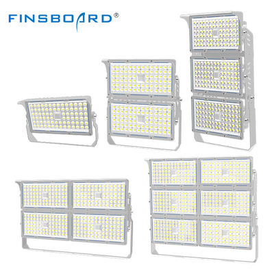 چراغ فلوئید مدولار LED با بدن لامپ آلیومینیوم آلیومینیوم قابل تنظیم و تبعید گرما به شکل بال برای روشنایی استادیوم