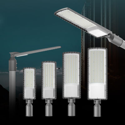 چراغ خیابان LED قابل تنظیم 50W تا 200W IP66 ضد آب با فناوری SMD LED برای روشنایی بزرگراه و باغ