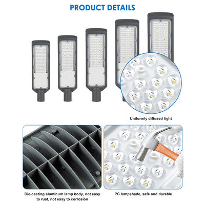 چراغ خیابانی LED ضدآب AC 85-265V IP65 با راندمان نوری لامپ 125lm/w
