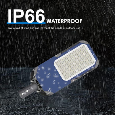 چراغ خیابانی LED پرقدرت ضدآب IP66 آلومینیومی دایکاست با راندمان 120lm/W برای روشنایی فضای باز