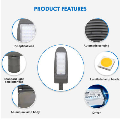 چراغ خیابانی LED SMD 3030 IP66 با لومن بالا، 3000K تا 6500K، برای پارکینگ، بزرگراه