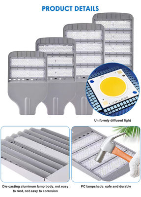 3000K/4000K/6000K OEM ODM IP65 ضد آب چراغ های خیابانی LED امن و قابل اعتماد