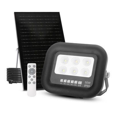 چراغ خورشیدی LED 50 وات IP65 پنل خورشیدی سیلیکونی تک کریستالی تمام مشکی
