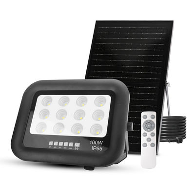 چراغ خورشیدی باغ بیرونی Ip65 ABS شیشه گرم چراغ خورشیدی 100w LED چراغ خورشیدی