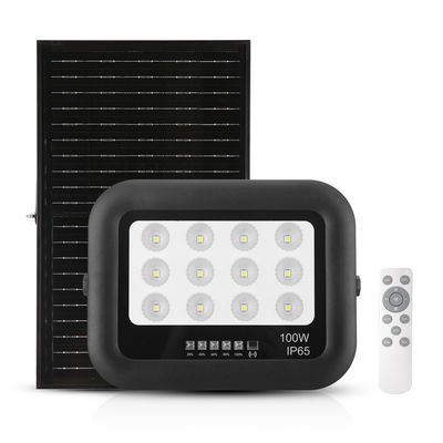 چراغ خورشیدی باغ بیرونی Ip65 ABS شیشه گرم چراغ خورشیدی 100w LED چراغ خورشیدی