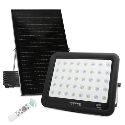 چراغ خورشیدی ABS سیاه کنترل از راه دور 50w 100w 200w 300w 400w 500w چراغ خورشیدی LED