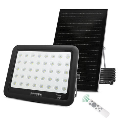 چراغ خورشیدی ABS سیاه کنترل از راه دور 50w 100w 200w 300w 400w 500w چراغ خورشیدی LED