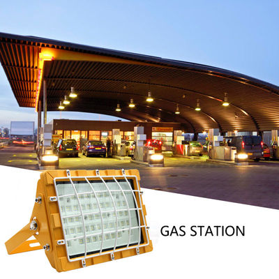 چراغ ضد انفجار LED ترمینال بندرگاه پمپ بنزین آلومینیومی شیشه سکوریت IP65
