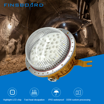 چراغ سوله ای با ارتفاع زیاد IP65 آلومینیومی شیشه ای مقاوم کارخانه چراغ LED ضد انفجار