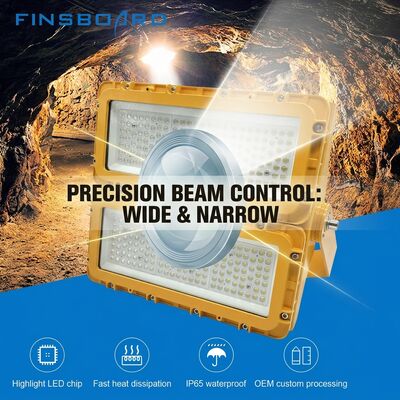 سیلاب LED ضد انفجار 300 وات IECEx Zone 1 Zone 2 Hazardous Area 39000lm IP66 Die-Cast Aluminium ADC12