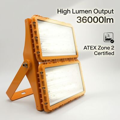 300W LED روشنایی ضد انفجار نور 90 ° بوم نصب منطقه گسترده تانک مزرعه خاکستری ATEX IIB T6 IP65 RFEPL8280 روشنایی