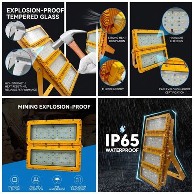 چراغ ضد انفجار LED 600W Multi-Mount 6Way Bracket LUMILEDS LM-80 ATEX IIb T6 IP65 دیوار دیوار