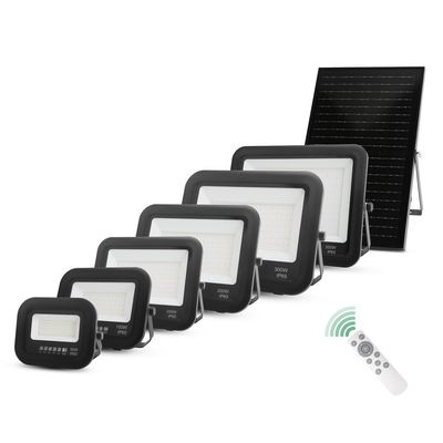 چراغ حیاط خورشیدی فضای باز با لومن بالا IP65 کنترل آلومینیوم چراغ سیل نورافکن LED خورشیدی