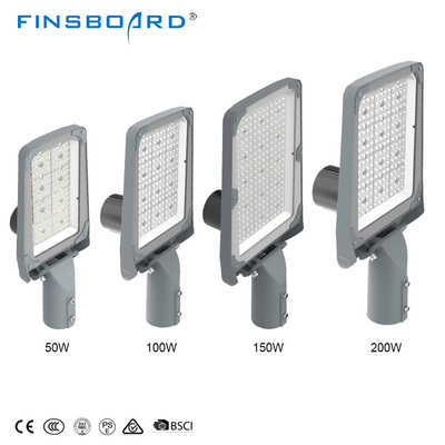 Ip67 آلومینیوم 50w 100w 150w 200w کنترل نور یکپارچه چراغ خیابان LED