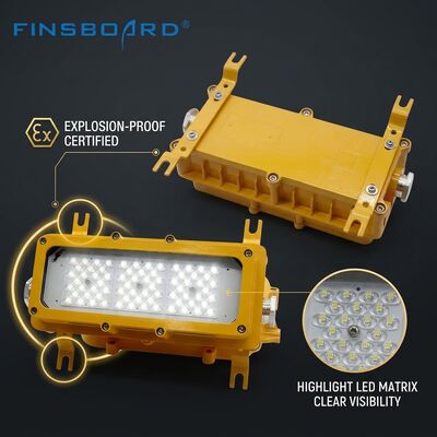 چراغ LED ضد انفجار 600 واتی IP65 ضد آب و هوا LUMILEDS LM-80 ATEX Ex db mb IIb T6 -40C/60C برای ناحیه خطرناک
